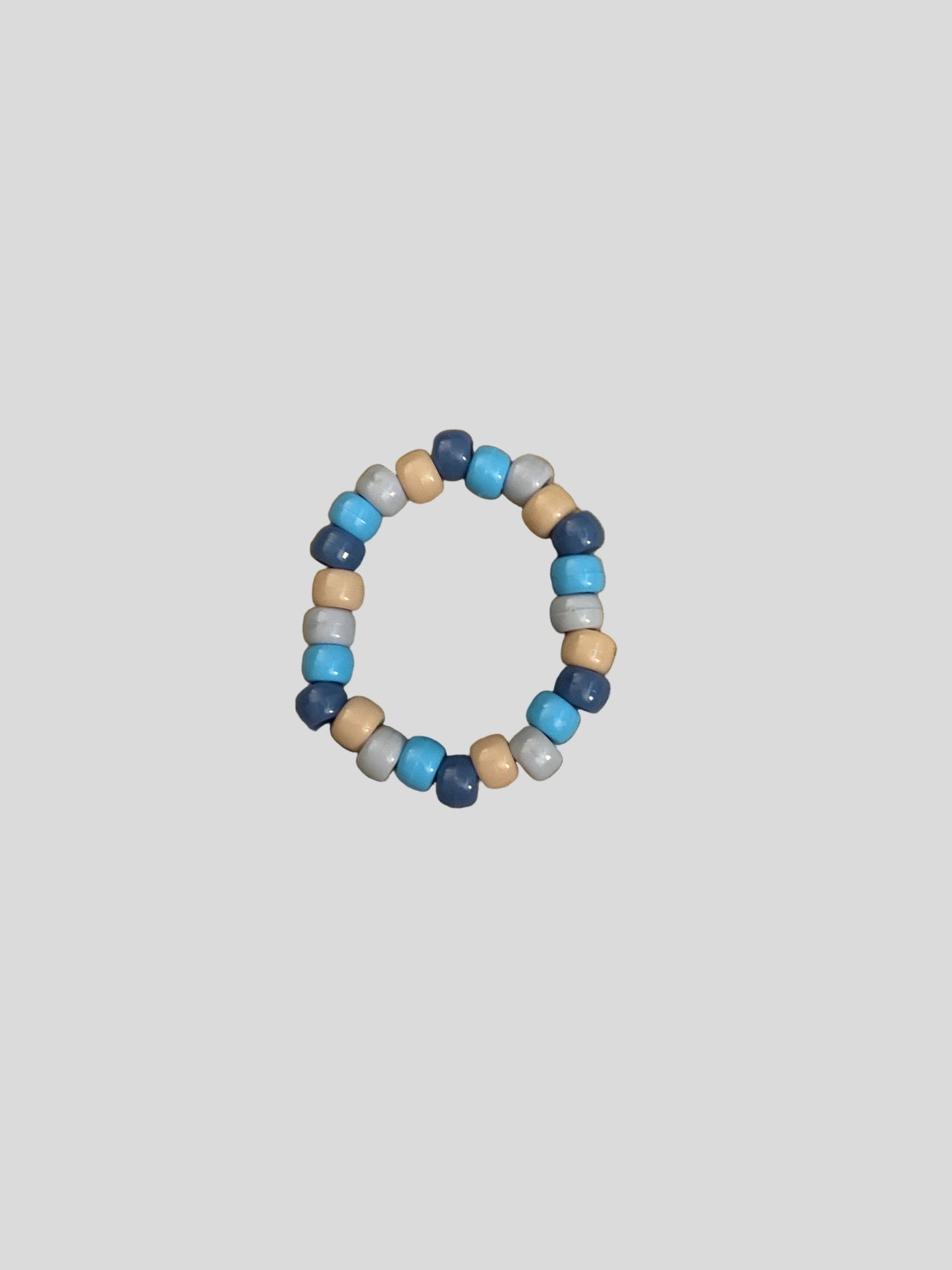 Blue, navy, gray, tan bracelet