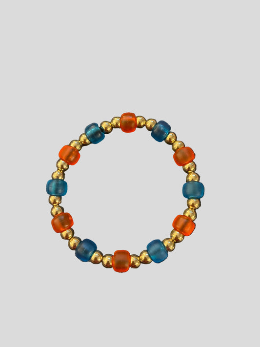 Orange and blue bracelet